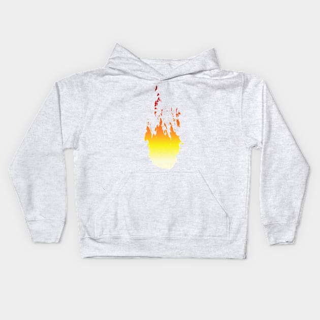 fire ink & color gradient Kids Hoodie by Nikokosmos